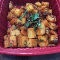 Spicy potatoes at Karaz Restaurant  in Abu Dhabi