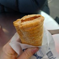 Vegan sausage roll at Greggs - Kings Cross in North London