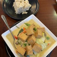 Eggplant yellow curry at Siam Cuisine in Anchorage