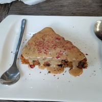 Delicious carrot walnut cake at Suananda Vegetarian Garden in Bangkok