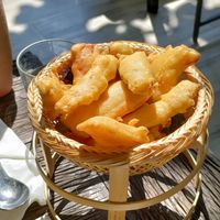 Vegetable pakoras at Suananda Vegetarian Garden in Bangkok