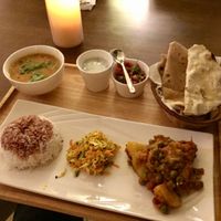 Daal of the day set at Suananda Vegetarian Garden in Bangkok