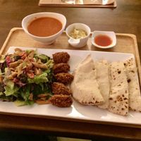 The Falafel Set meal at Suananda Vegetarian Garden in Bangkok