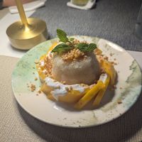 coconut sticky rice with mango at Good Catch in New Orleans