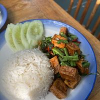 Basil tofu   at Khiang Kao Forest & Cafe in Phuket