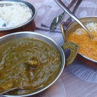 Vegan dishes at Haldi Ristorante Indiano in Milan