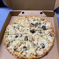 Vegan cheese vegetarian pizza   at Georgie Boyz Pizza in Seaford