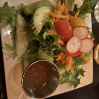  Salad started - simple but tasty dressing  at Cold Mountain Cafe in Bethlehem