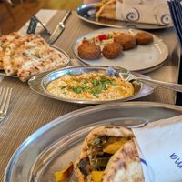 Vegan wrap, hummus and falafel at Anasma Greek Eatery in Stoke-on-trent