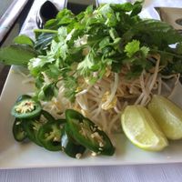 pho garnish at Pho and Hot Pot in Lake Park