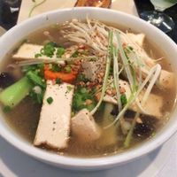 fresh veg Pho Chay with peanut sauté broth at Pho and Hot Pot in Lake Park