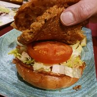 Homemade vegan burger at Cafe Culture  in Piedralaves