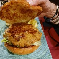 Hamburguesa Vegana (lentils, Peas, soya) at Cafe Culture  in Piedralaves