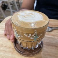 Nut milk coffeee  at Cafe Zi - 梔子 in Kowloon