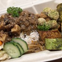 Taiwanese braised vegan pork.   at Cafe Zi - 梔子 in Kowloon