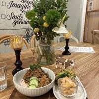 Taiwanese pork  rice   at Cafe Zi - 梔子 in Kowloon