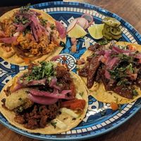 Taco trio at Antojitos in Glasgow