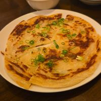 Scallion pancake at Asian Sabou in Osaka