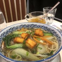 Darjeeling Keema Thukpa - contains vegan protein topping   at Tsomo Kitchen in Paris