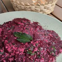 Carpaccio de betabel at Santas Plantas in Mexico City
