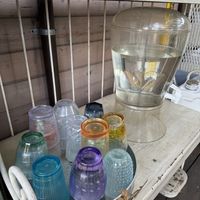 water station (random - but I thought the drinkware was cute)  at Garden Coffee in San Diego