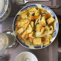 Tofu with pineapple   at An Tam Coc in Ninh Binh