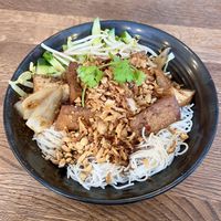 Bun Dau Phu (rice noodle bowl with veggies, tofu, peanuts & hoisin sauce)  at Do Le's Kitchen in Weil Am Rhein