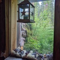 Inside in summer at Velhonkota Oy in Aekaeslompolo