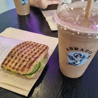 Vegan sandwich and smoothie at Abrazo in Sliema