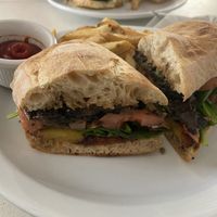 V-steak sandwich  at St Germain Bistro and Cafe in San Juan