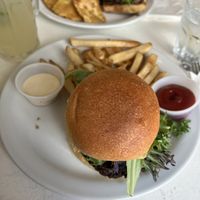 Veggie burger  at St Germain Bistro and Cafe in San Juan