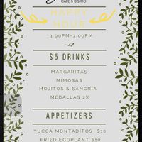 Happy hour menu  at St Germain Bistro and Cafe in San Juan