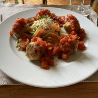 Espaguete de vegetais com almôndegas de grão de bico e tomate confit  at Restaurante Pennacchi in Campos Do Jordao
