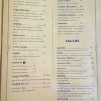 Menu 3 at Cafe Andino in Huaraz