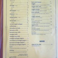 Menu 2 at Cafe Andino in Huaraz