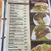 menu   at Teengo's in Flores