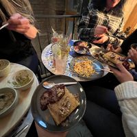 Griechischer Nachtisch. Nudel Auflauf. Überbackene Aubergine. Cremiger Reis mit Spinat und und und wir wurden verwöhnt mit allem was sie hatten!   at The Crazy Little Greek in Berlin