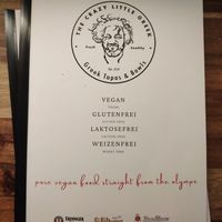 Menu at The Crazy Little Greek in Berlin
