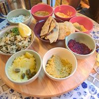 shared mezze platter at The Crazy Little Greek in Berlin