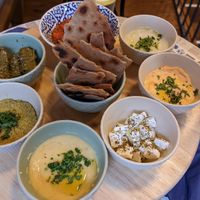 Various "dips" (is what they were called on the menu) at The Crazy Little Greek in Berlin