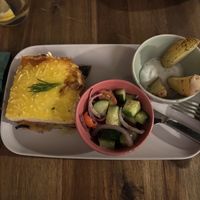 moussaka, smaller than a palm  at The Crazy Little Greek in Berlin