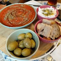 Mezze (Gigantes, Tirokafteri) at The Crazy Little Greek in Berlin