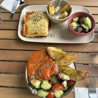 Moussaka and Tanathos  at The Crazy Little Greek in Berlin