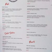 Menu at The Crazy Little Italian at The Crazy Little Greek in Berlin