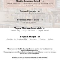 Menu  at Highball & Harvest in Orlando