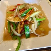 Wok red hot cashew with tofu. at Pho Fusion & Bar in Davenport
