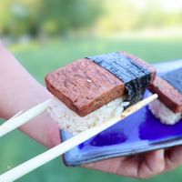 Vegan spam at Dystopian Food Truck in Columbus