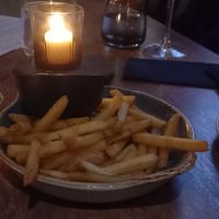 Pastry and fries at Stakeriet Mat og Vinhus in Alta