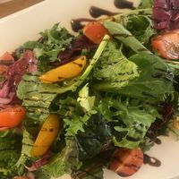 Vegan salad (lettuce + tomatoes with balsamic glaze)  at Di Matteo in Seoul