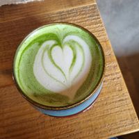 Oat milk hot matcha at Mateno Coffee - マテノコーヒー in Kagoshima